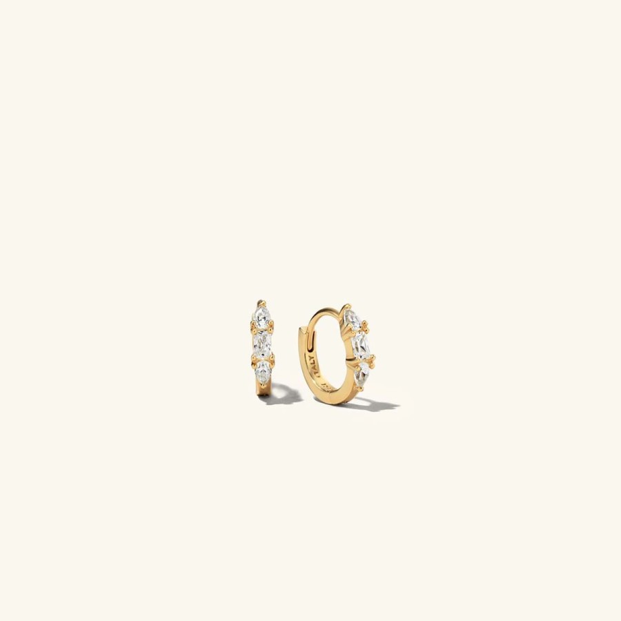 Orhangen Ani Jewels | Drip Drop Huggie Hoops Gold Guld