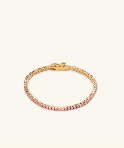 Armband Ani Jewels | Tennis Bracelet Pink Gold Guld