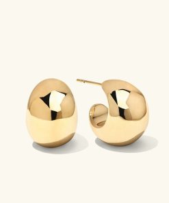 Orhangen Ani Jewels | Chunky Dome Earrings Gold Guld