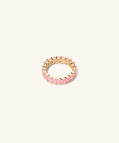 Ringar Ani Jewels | Emerald Ring Pink Gold Large Guld