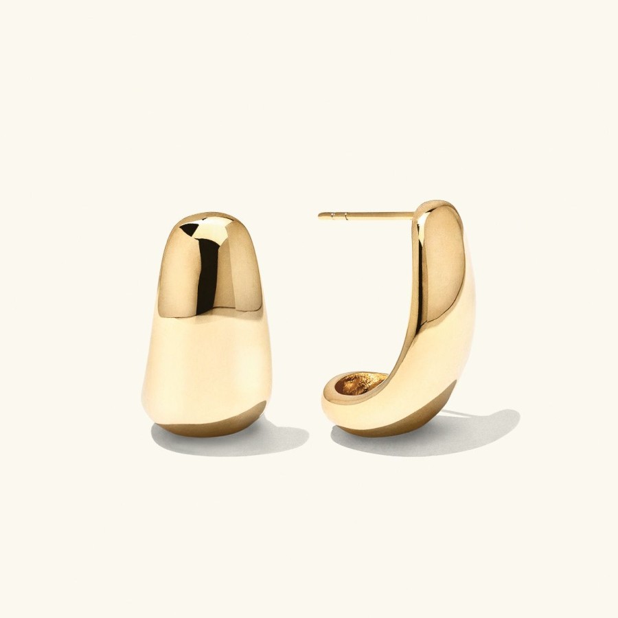 Orhangen Ani Jewels | Curved Earrings Gold Guld