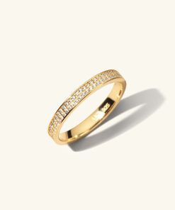 Ringar Ani Jewels | Flat Pave Ring Gold Guld