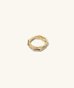 Ringar Ani Jewels | Double Octagon Ring Gold Guld