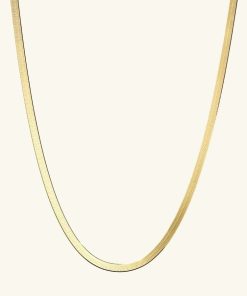 Halsband Ani Jewels | Herringbone Necklace Gold - 41 Cm Guld