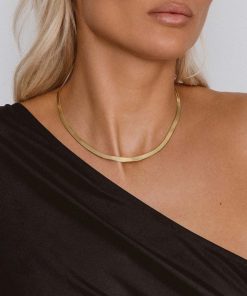 Halsband Ani Jewels | Herringbone Necklace Gold - 41 Cm Guld