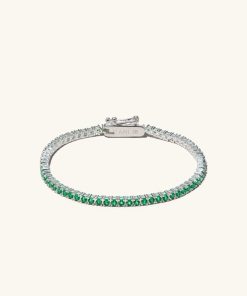 Armband Ani Jewels | Tennis Bracelet Green Silver