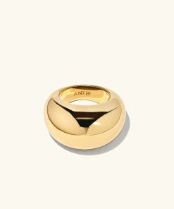 Ringar Ani Jewels | Ellipse Ring Large Gold Silver