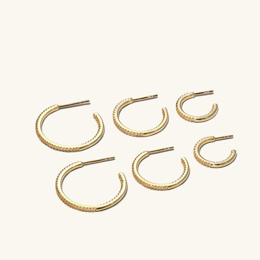 Orhangen Ani Jewels | Stone Hoops Gold Guld