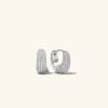 Orhangen Ani Jewels | Pave Dome Huggies Silver