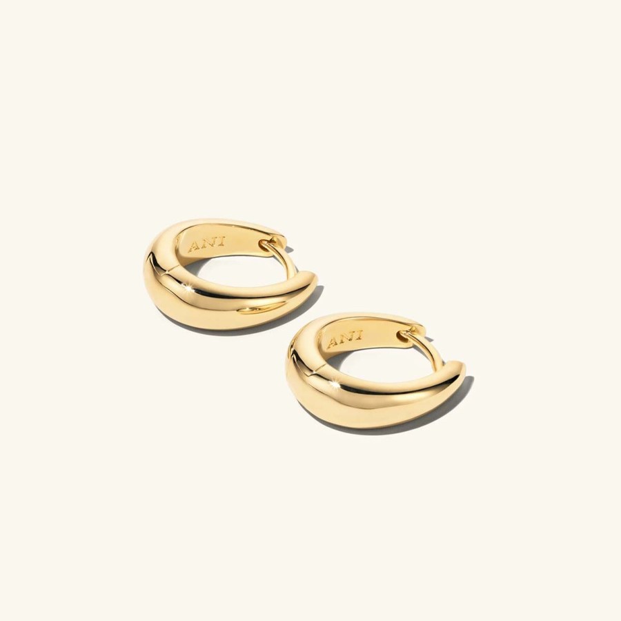 Orhangen Ani Jewels | Ellipse Earrings Gold Guld