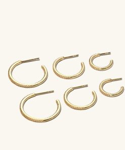 Orhangen Ani Jewels | Stone Hoops Gold Guld