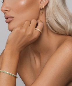 Orhangen Ani Jewels | Stone Hoops Gold Guld