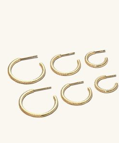 Orhangen Ani Jewels | Stone Hoops Gold Guld