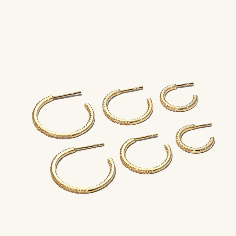 Orhangen Ani Jewels | Stone Hoops Gold Guld