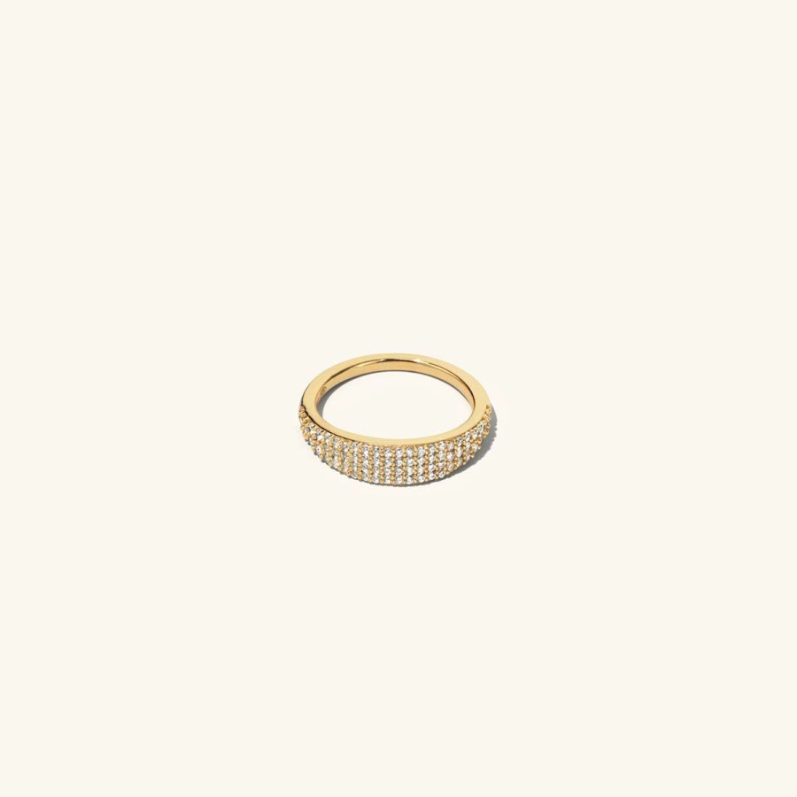 Ringar Ani Jewels | Pave Oar Ring Gold Guld