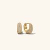 Orhangen Ani Jewels | Pave Dome Huggies Gold Guld