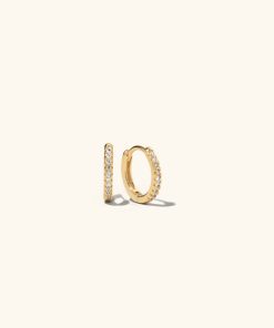 Orhangen Ani Jewels | Stone Huggie Hoops Gold Guld