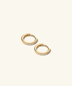 Orhangen Ani Jewels | Stone Huggie Hoops Gold Guld