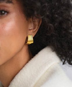 Orhangen Ani Jewels | Draped Earrings Gold Guld